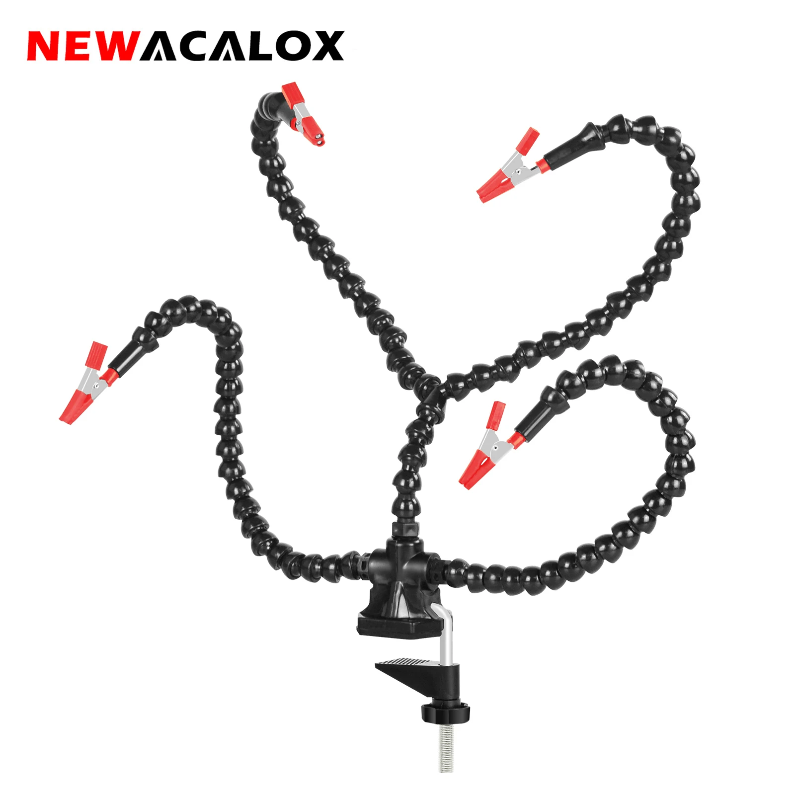 

NEWACALOX Multi Soldering Helping Hand Tool Table Clip Third Hand Soldering Stand Welding PCB Holder Flexible Arm Soldering Tool