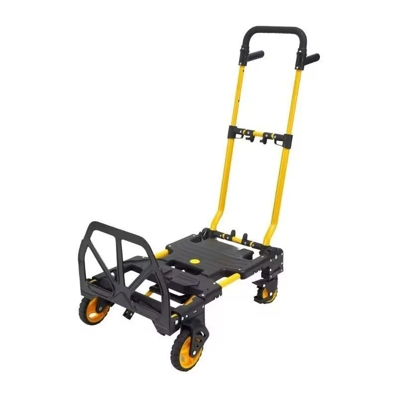 Durable 2/4 wheel collapsible trolley and trolley shopping cart platform for industrial warehouse offices