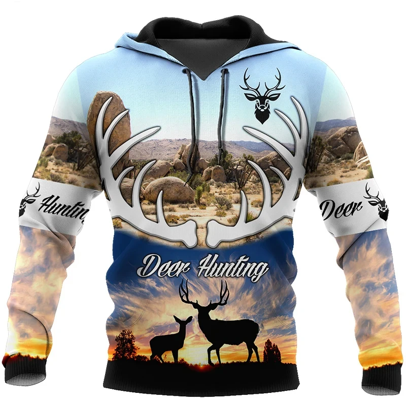 SpNew Fashion Country Girl Hunter Deer Hunting Animal Camouflag Tattoo Pullover Tracksuit Sweatshirts Men/Women 3D print Hoodies