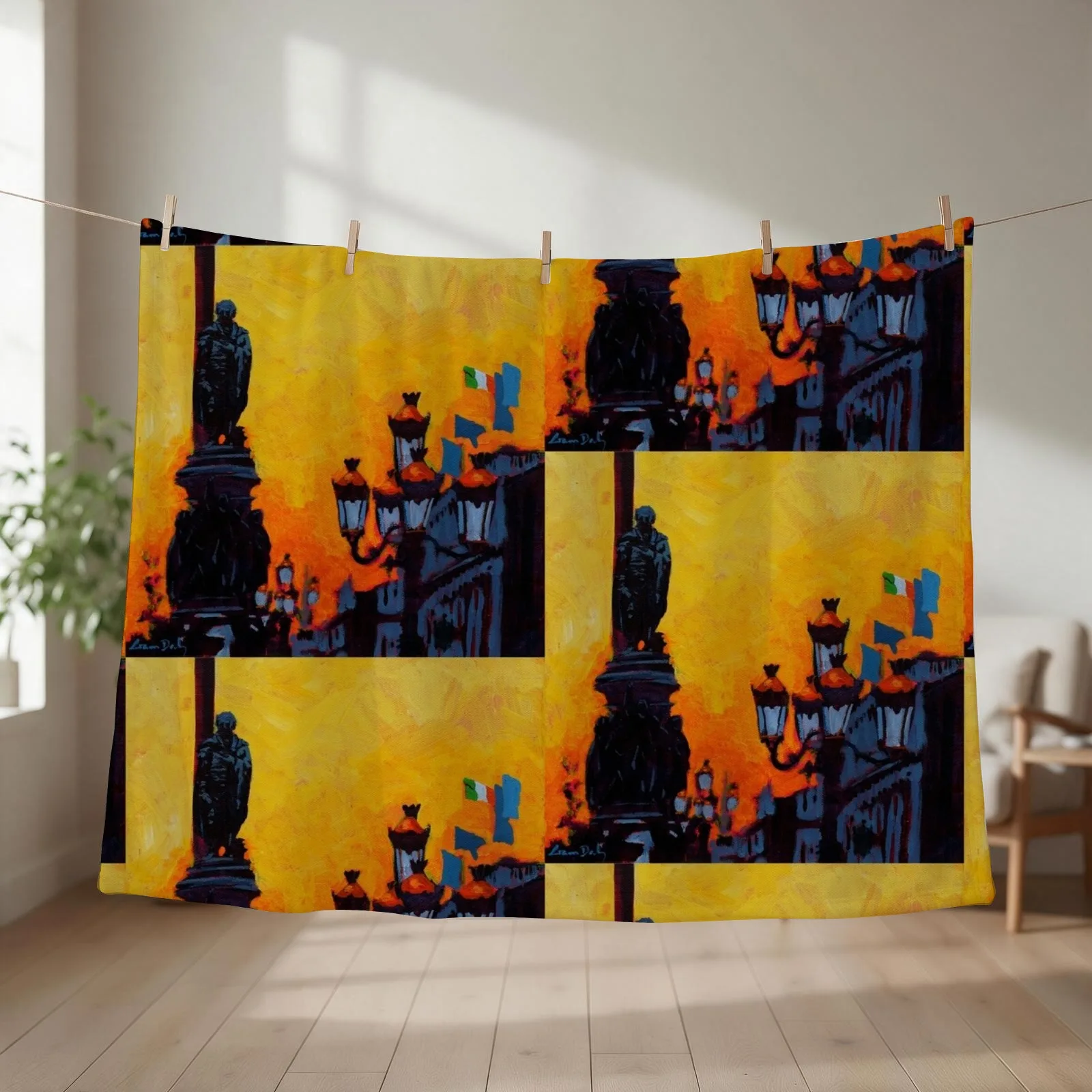 O'Connell Lamps (Dublin, Ireland) Throw Blanket Winter beds warm for winter Fashion Sofas Thermals For Travel Blankets