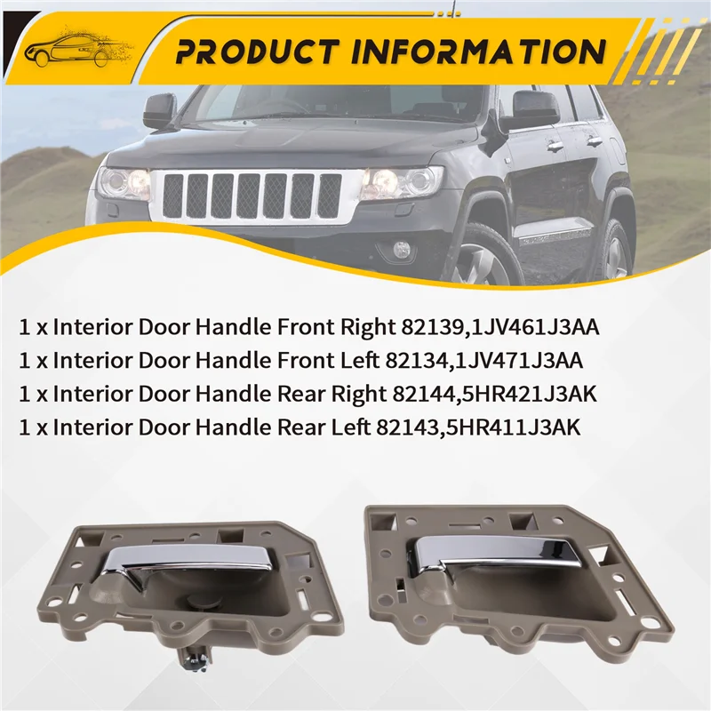 

A58X-4 шт./компл. внутренняя дверная ручка для Jeep Grand Cherokee 2005-2011 LHD 1JV471J3AA 1JV461J3AA 5HR411J3AK 5HR421J3AK