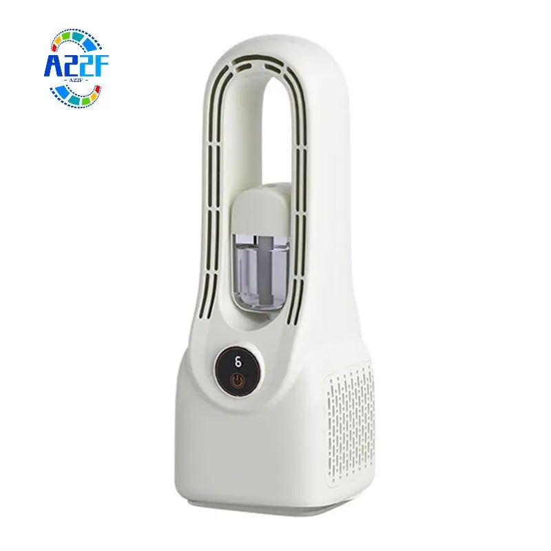 A22F-3000Mah USB Fan Air Cooler Portable Humidifier Air Adjustment Fan Office Car Fan Bladeless Fan