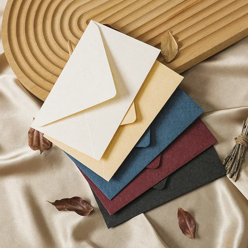 5pcs Paper Envelopes Solid Color Thick Paper Letter Pads Cover for Wedding Party Events Christmas  Gifts Packaging Bags Office