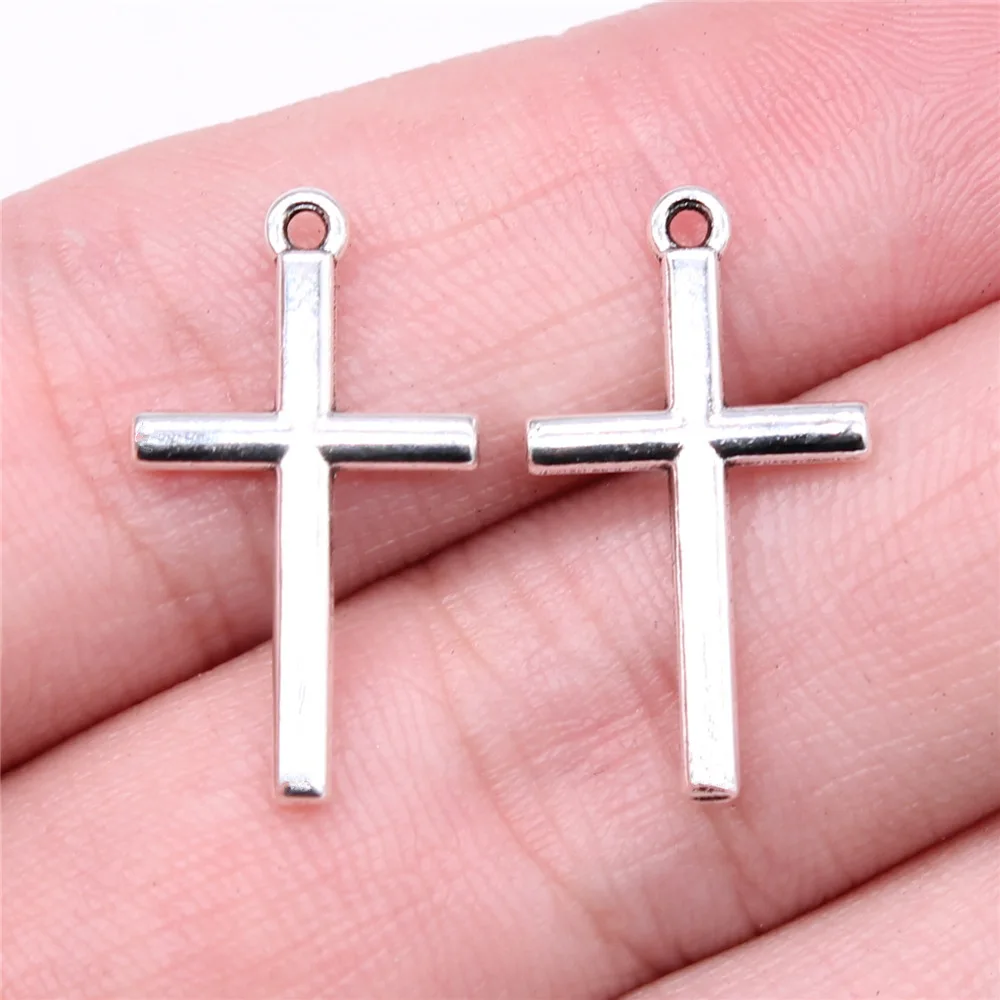 20pcs Cross Charms Tibetan Bronze for DIY Jewelry Making