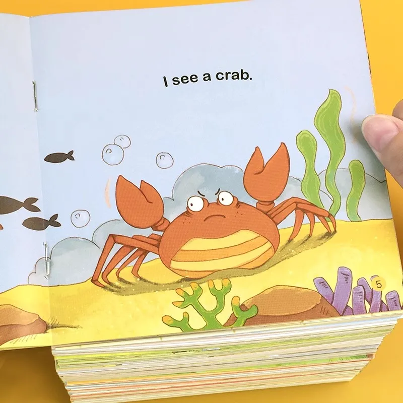 40-Book Children's English Picture Book Set Graded Reading for Early Education with QR Code Access to Video Enhancements