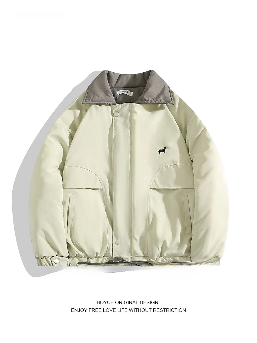 

Мужская хлопковая куртка Boyue оверсайз в американском стиле, водонепроницаемая, повседневная верхняя одежда для ежедневной носки, молодежная модная теплая куртка