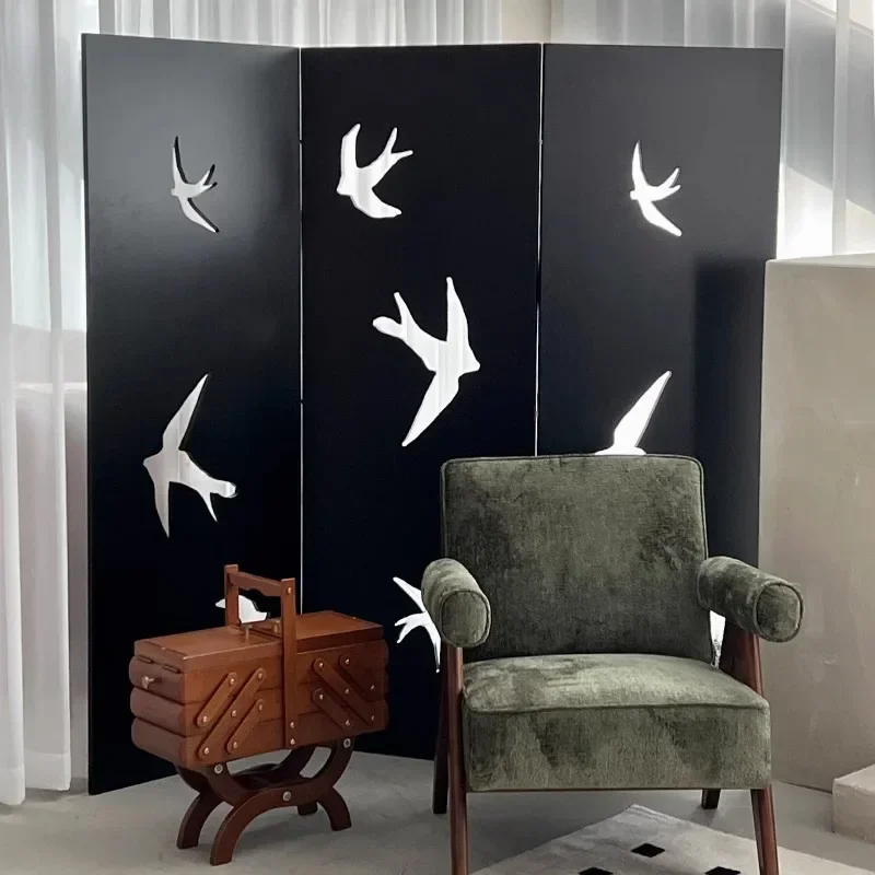 Medieval Screen Living Room Modern Simple Entry Partition Folding Mobile Entrance Screen Office Homen29