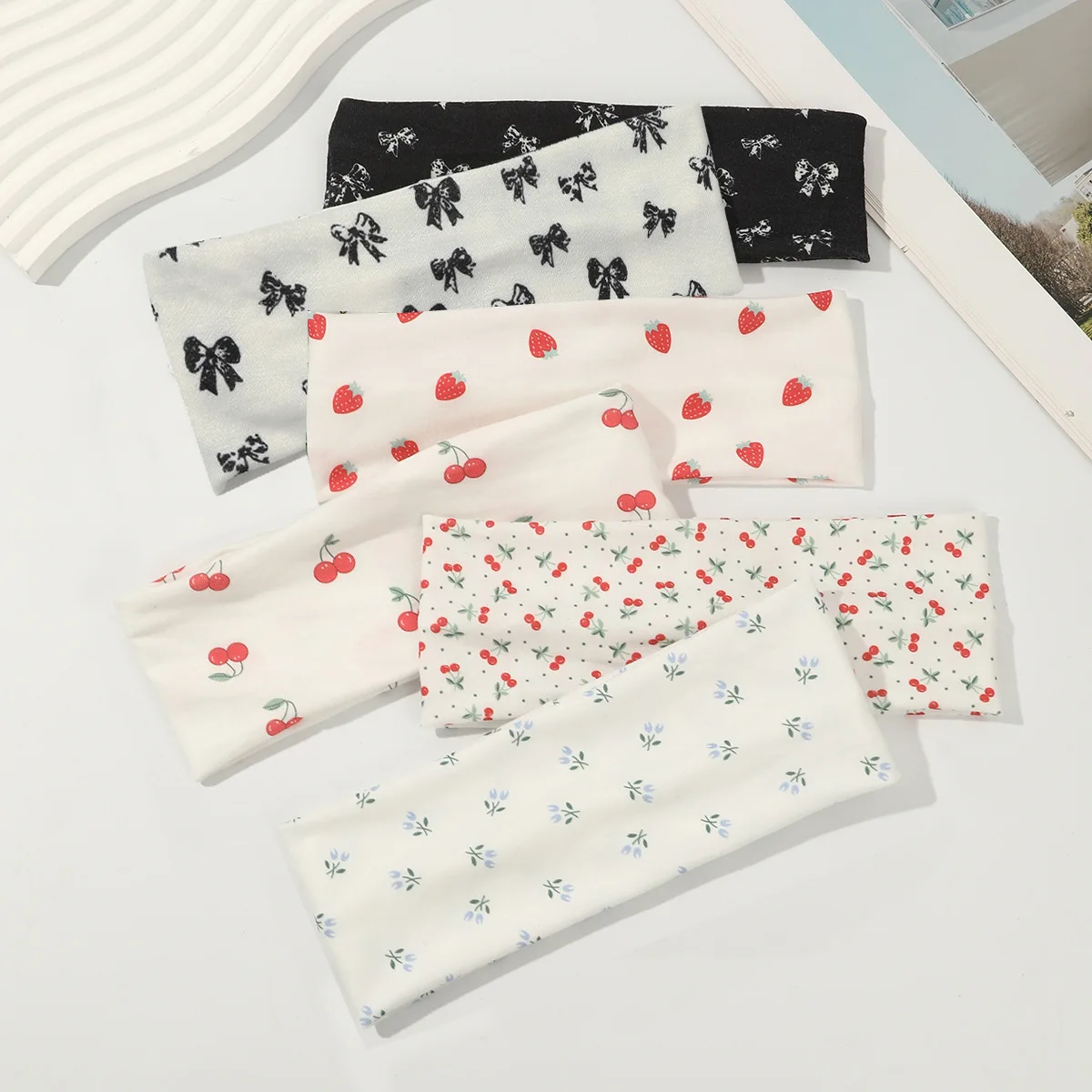 

American Yoga Elastic Sports Headband Fitness Sweat Absorbing Headband Headband Elastic Non-slip Headband Printed Headband