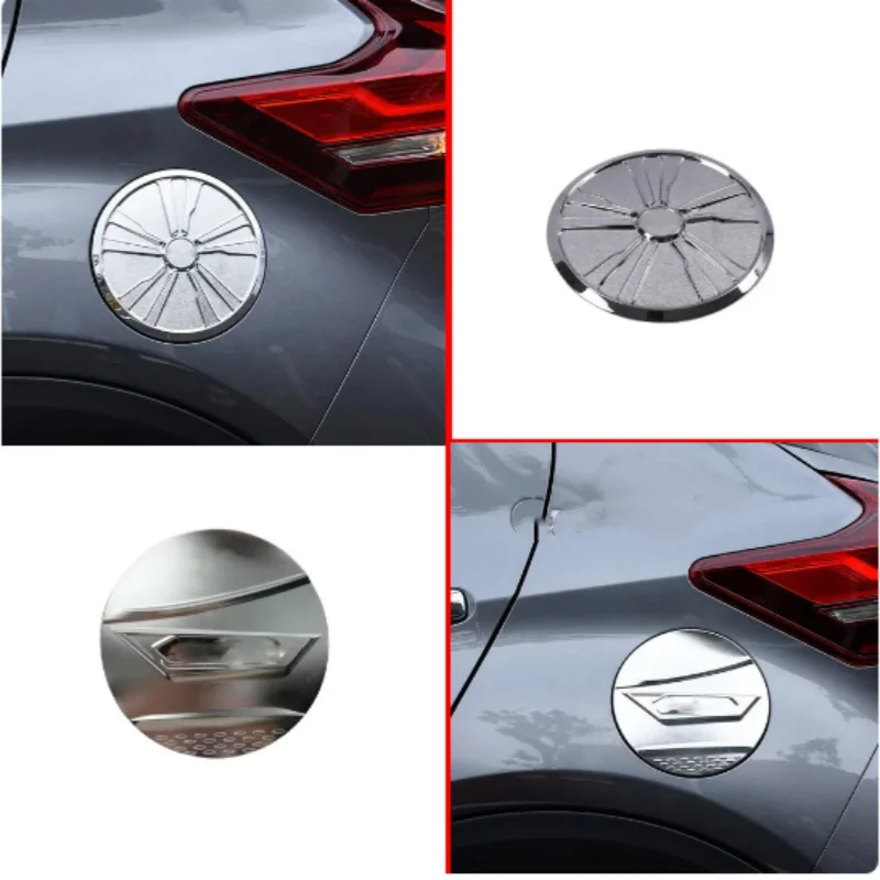 

ABS Chrome Gas Gasoline Fuel Tank Cap Oil Box Cover Trim Decoration Fit For Nissan Kicks 2017-2023 Car Styling Decals Accessorie