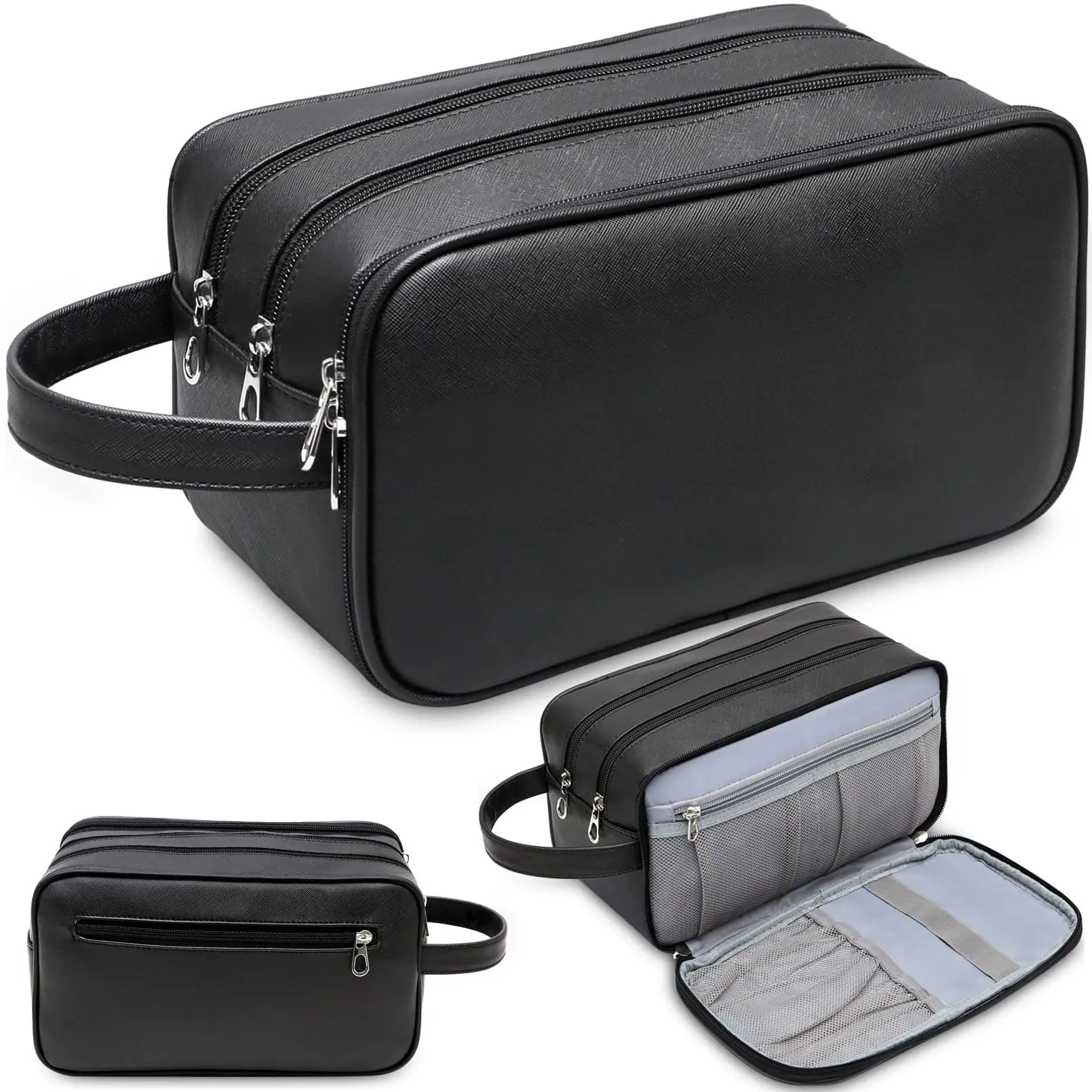 

Large-Capacity Makeup Bag Leather Cosmetic Bag Women Multifunction Toiletries Organizer Portable Travel Waterproof Storage Case