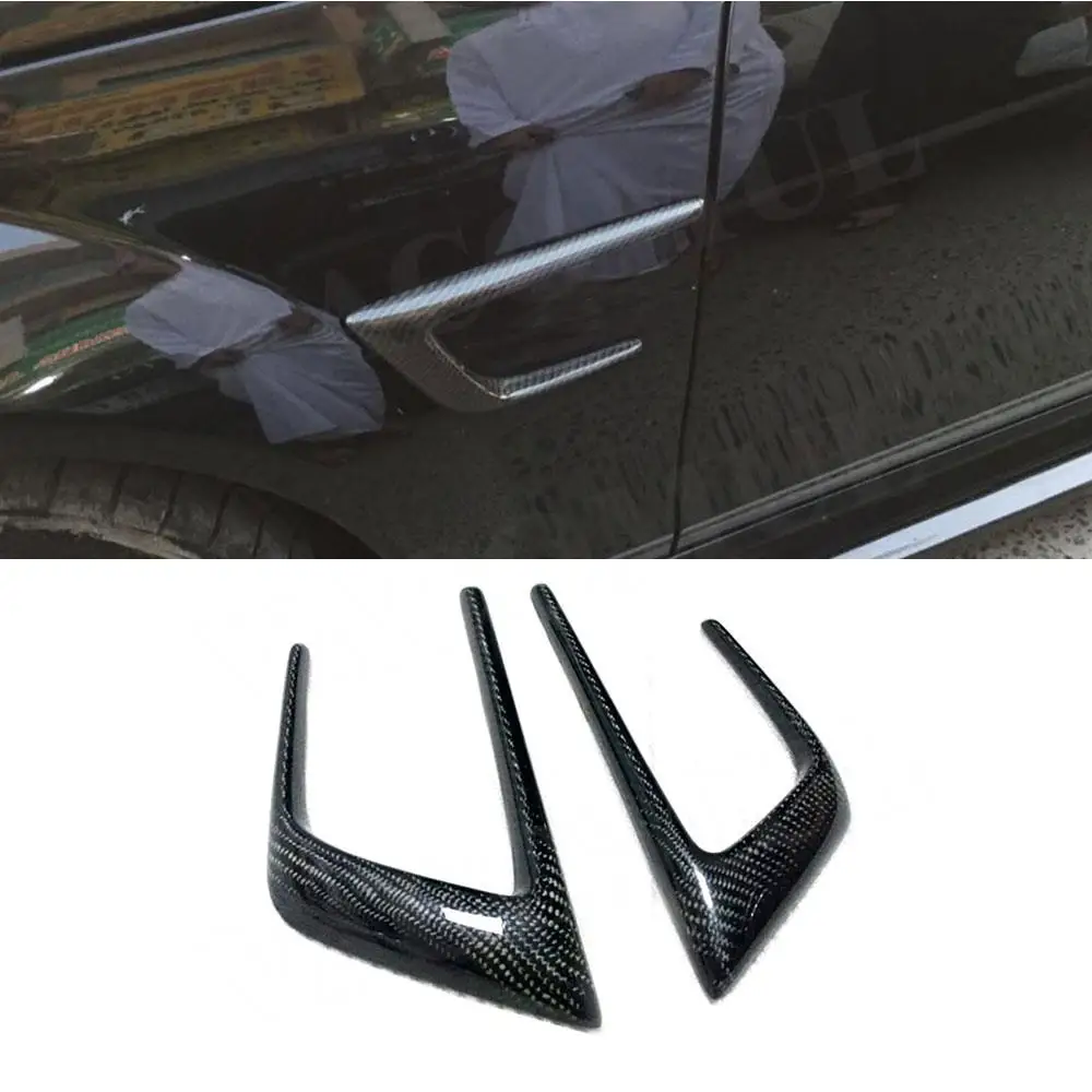 

Carbon Fiber Side Fender Air Knife FRP for Mercedes Benz W204 C63 AMG 2012-2014 Side Bumper Fins Splitters Auto Car Decoration