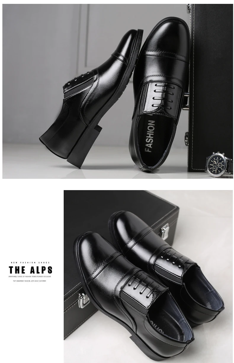 Formale Business-Oxford-Schuhe für Herren, klassische Leder-Kleiderschuhe für Hochzeit und Büro – Detail 25