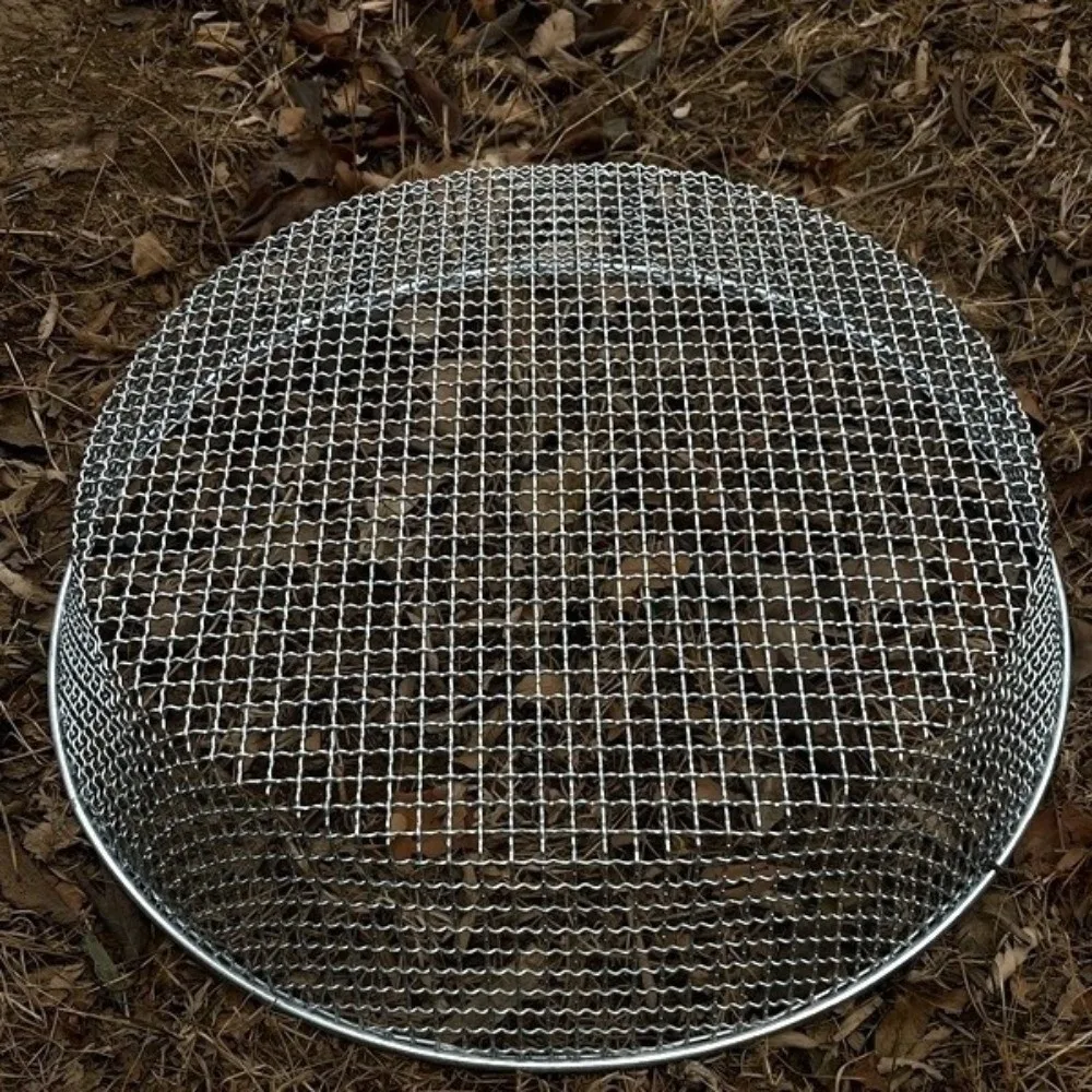 4/6/8 MM Garden Soil Sifter Round Rust-Resistant Gardening Sand Sieve Sifting Equipment Heavy Duty Rock Dirt Separator