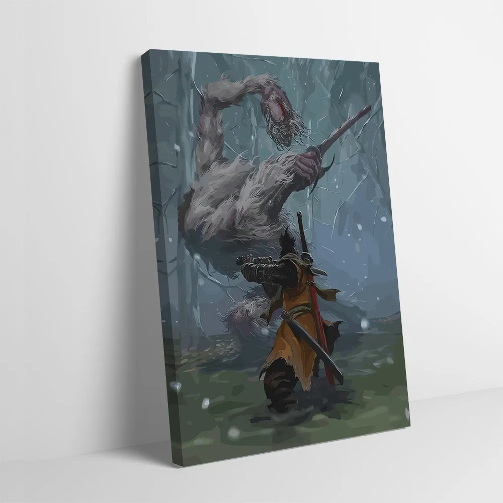 Shadows Die Twice - Guardian Ape Poster Customizable Printed Canvas Painting for Pictures Wall Art Aesthetic Decoration Room