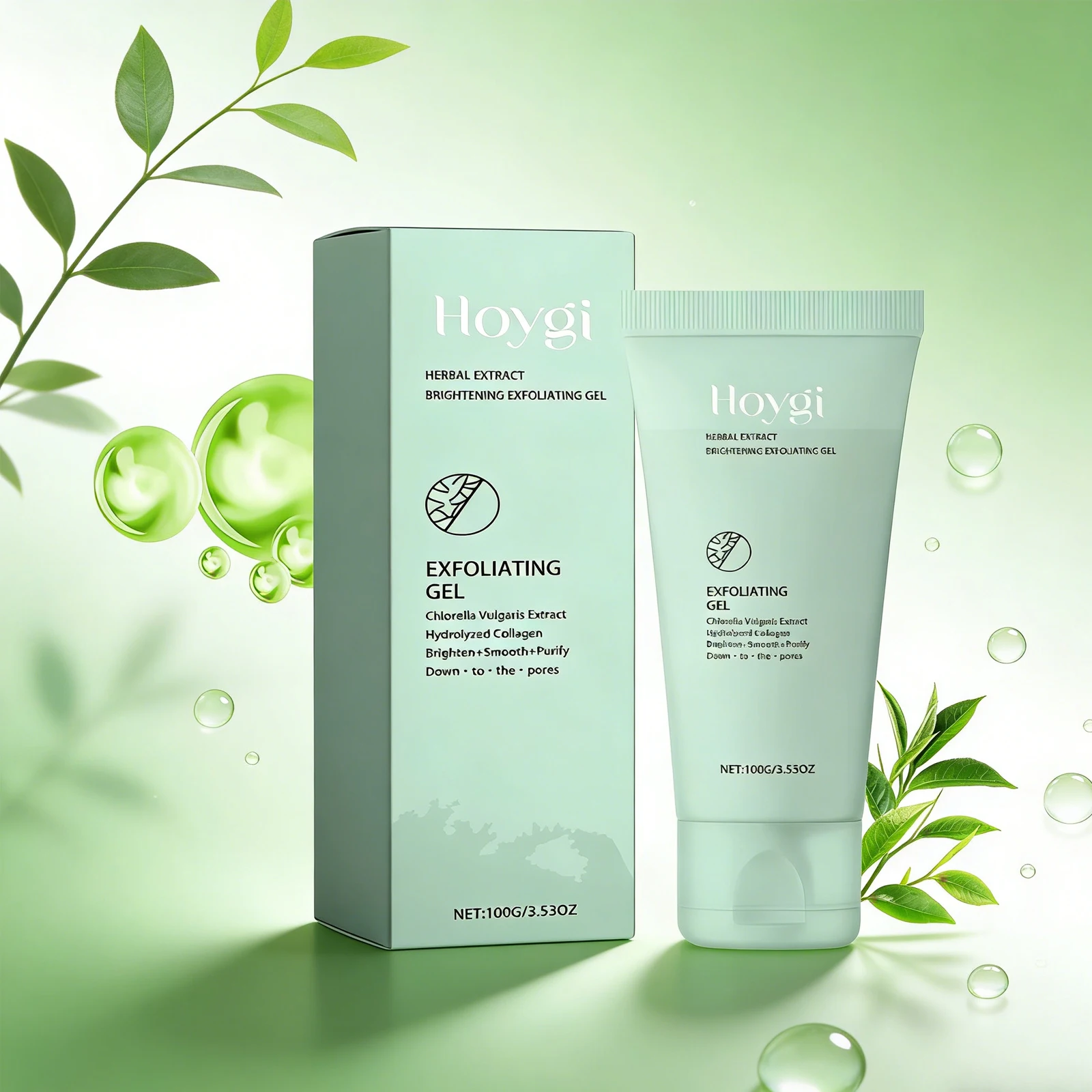 Gel exfoliante HOYGI 100g, limpiador facial con ácido salicílico, limpiador facial, limpiador facial en espuma, producto hidratante y para el cuidado de la piel
