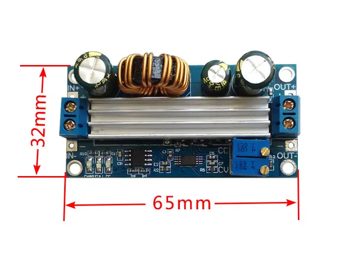 Constant voltage and constant current adjustable automatic boost and step-down power board module, step-down boost module