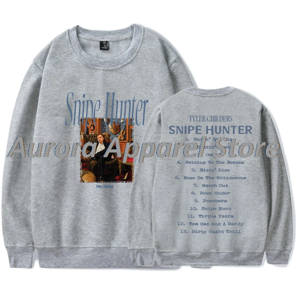 تايلر تشايلدرز قناص هنتر Tracklist Crewneck بلوزات تأثيري النساء الرجال أزياء طويلة الأكمام المحملة
