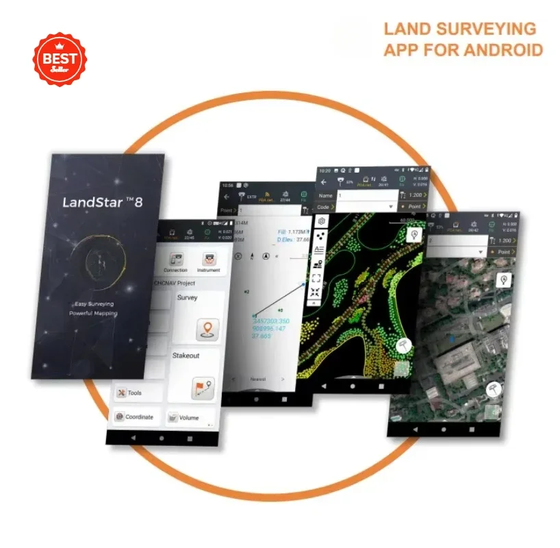 2024 RTK Field Software Landstar8 Android OS Data Collecting APP Program for RTK GNSS Surveying Job in Stock Powerful