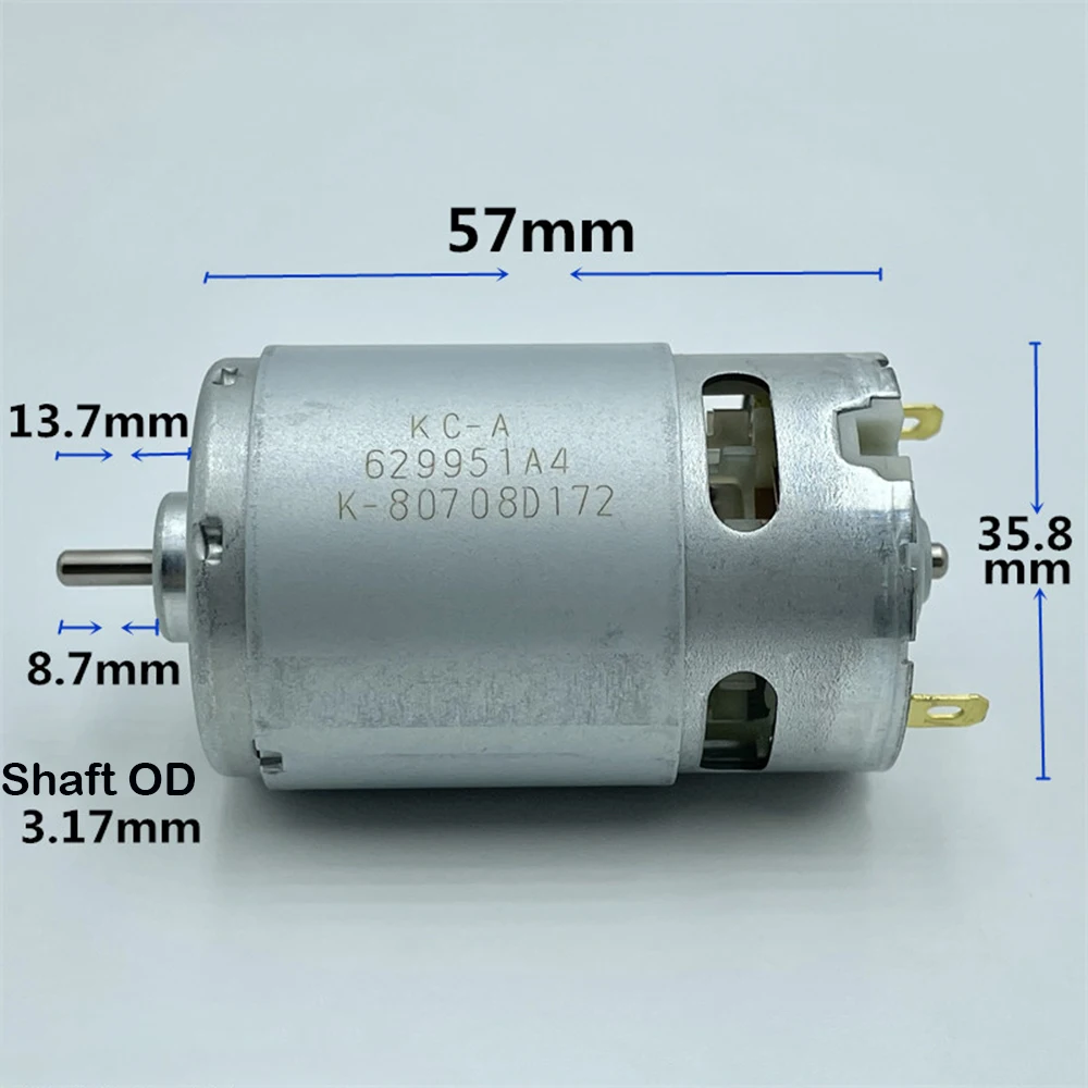 NICHIBO RS-555-5022/76 555 Motor DC 6V-18V Powerful Electric Motor High-speed 15500rpm Large Torque 36mm Motor with Cooling Fan