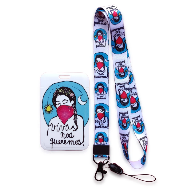 Concern and Love Women's ID Credit Bank Card Holder Students Bus Card Case Lanyard Child Visit Door Identity Badge Holders