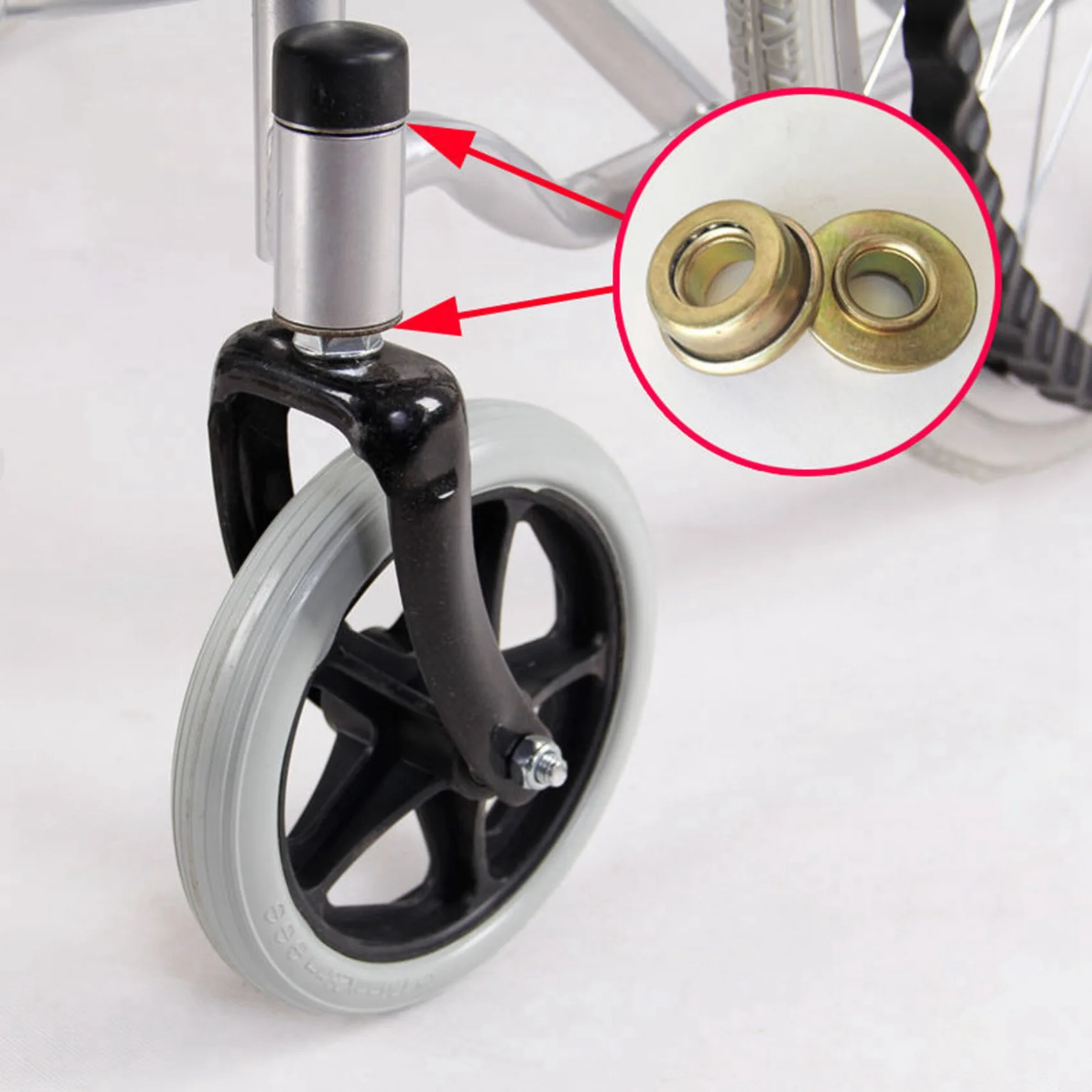 Hot Sale-4X Diving Fork Bearing Inner Diameter 1/2 Inch 12.7X27x30mm Wheelchair Accessories H009 / H005 Wheelchair Bowl Bearing