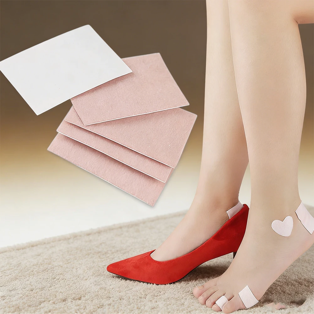 

50 шт. полосатых клейких накладок для пяток от мозолей, снижающих трение, облегчающих боль, средство для ухода за ногами, защита от истирания