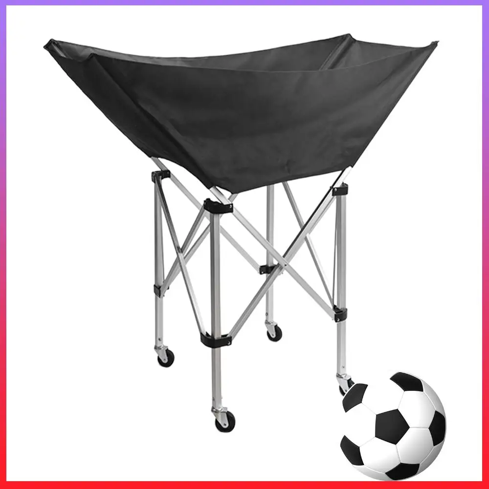 

Collapsible Hammock Ball Cart Portable Volleyball Ball Cart for Easy Storage and Transport Hold Up To 28 Balls
