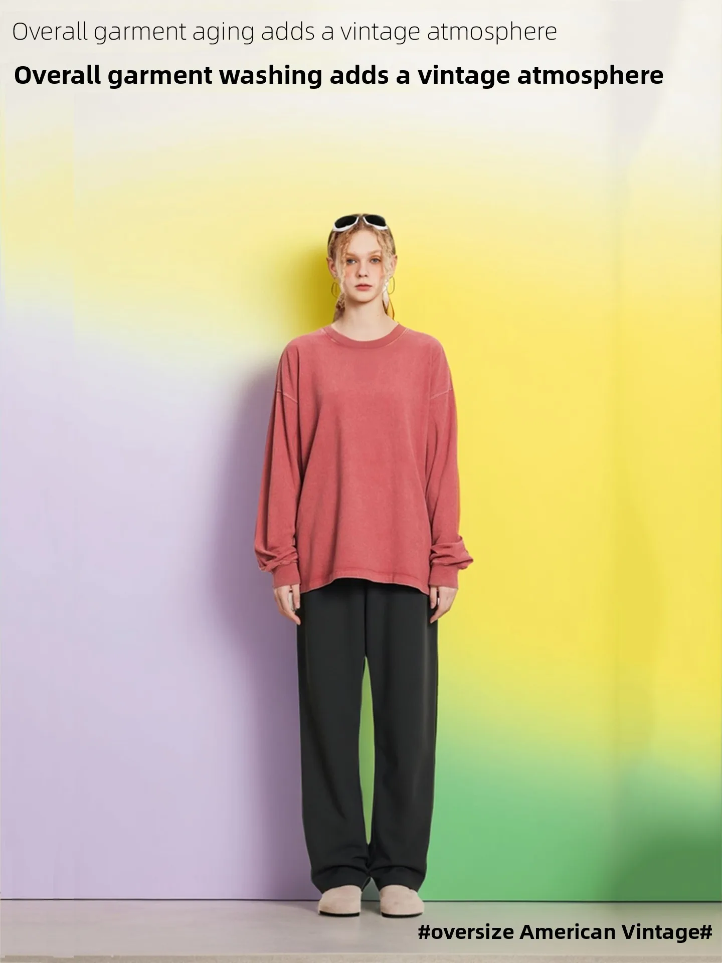 

Повседневная хлопковая футболка Long Sve, удобная свободная посадка, винтажная осенняя одежда, молодежная брендовая круглая футболка Ne