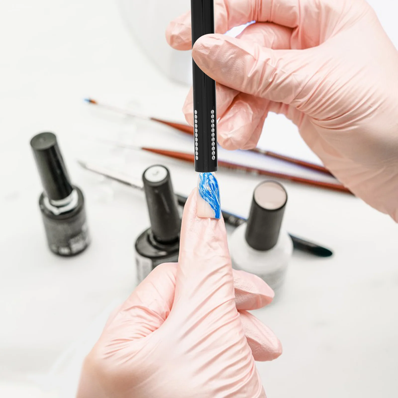 

6 Pcs Nail Art Styling Stick Crystal Shaping W Cuticle Tool Polish Remover Gel Therapy French Manicure Accessories