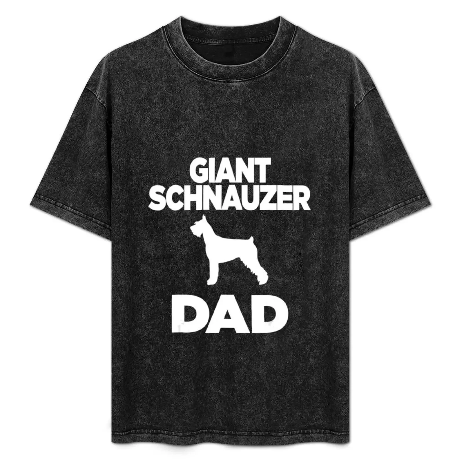 

Giant Schnauzer Dad Dog Lover Silhouette T-Shirt heavyweights tshirts personalised plus size tops t shirt for men