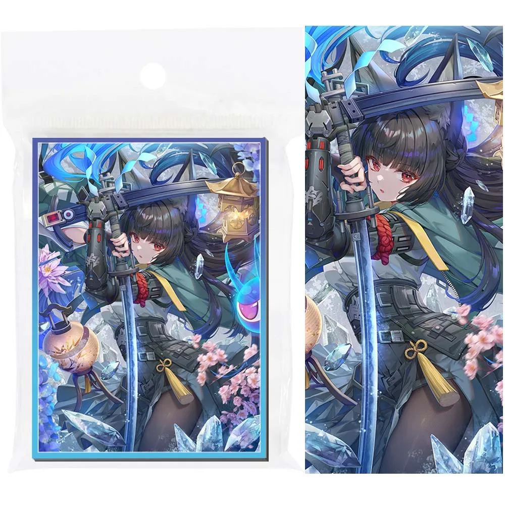 60PCS Holografische Anime Kaarthoezen 67x92mm Folie Gedrukt Top Laden TCG/MTG Trading Card Protectors Bordspel Kaartbeschermers
