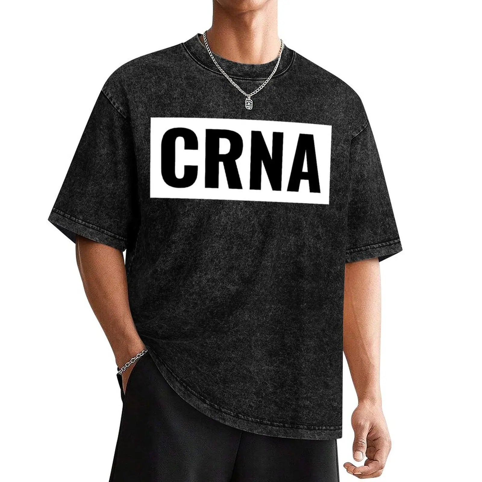 

CRNA Clean Text Nurse Anesthetist T-Shirt cotton man t-shirts customs design your own man clothes shirts men