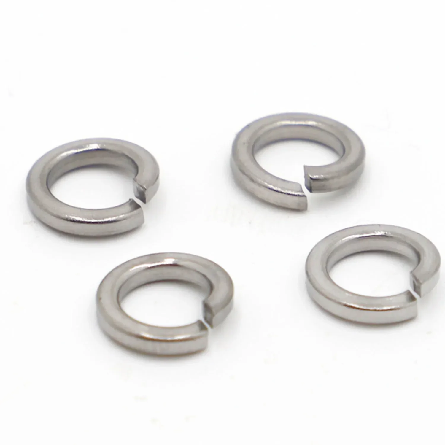 2-100PCS M1.6 M2 M2.5 M3 M3.5 M4 M5 M6 M8 M10 M12 M16 M24 304 Stainless Steel Spring Split Lock Washer Elastic Gasket GB93