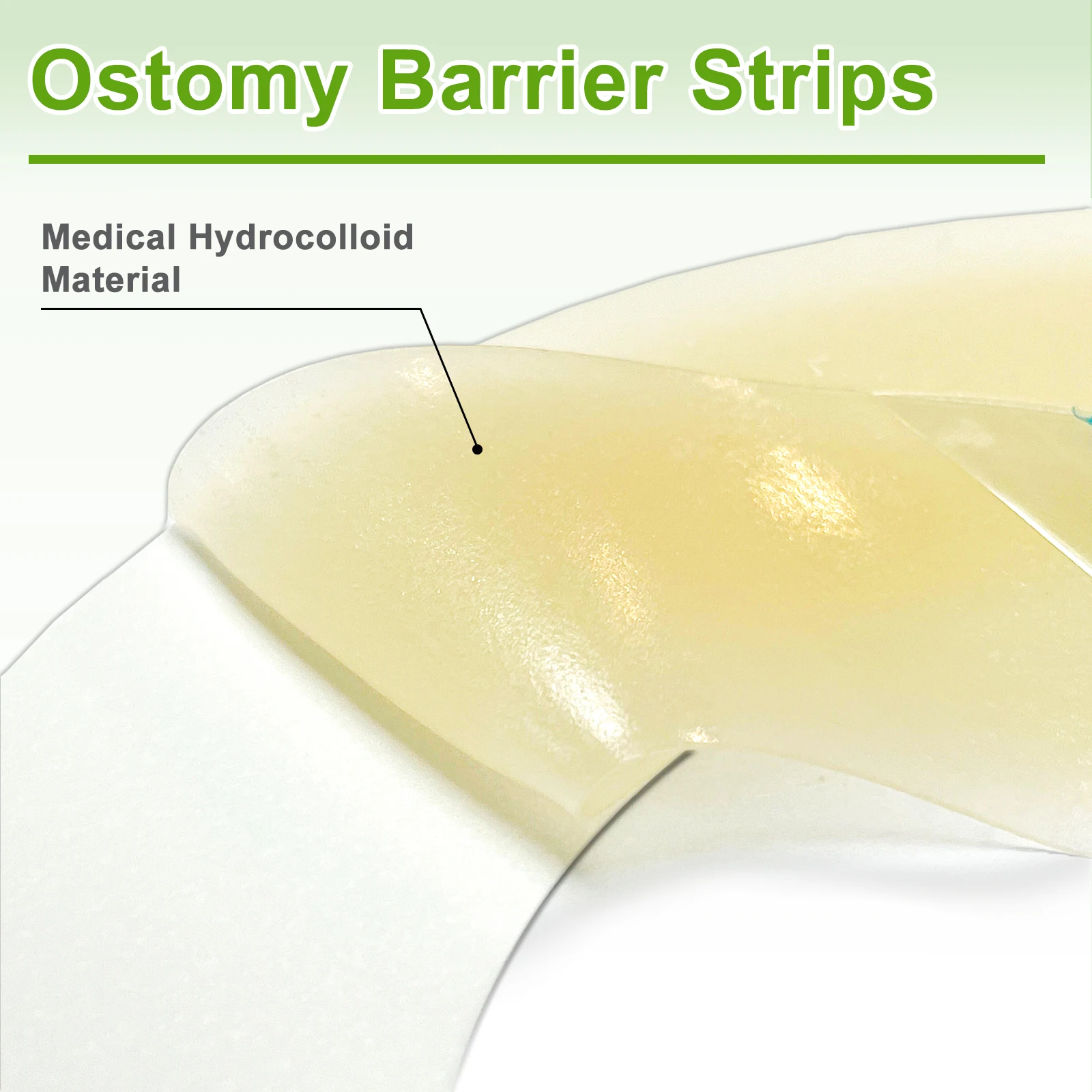 20 Pcs Elastic Ostomy Barrier Strips Hydrocolloid Waterproof Leak Skin Adhesive Ostomy Barrier Tape for Colostomy Bag