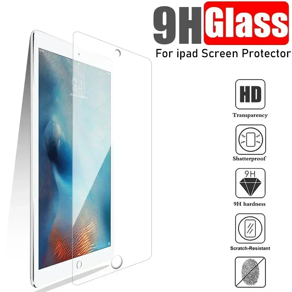 Tablet Tempered glass film For iPad 2 3 4 5 6 7 8 9 10 th Generation Mini Pro 7.9" 8.3” 9.7" 10.2" 10.9“ 10.5“ Scratch Proof