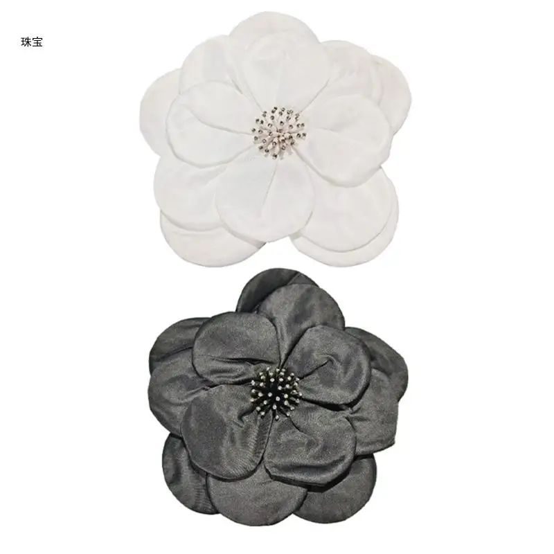 

X5QE Large Flower Lapel Pin Accessory Stylish Breastpin for the Fashion Forward Woman