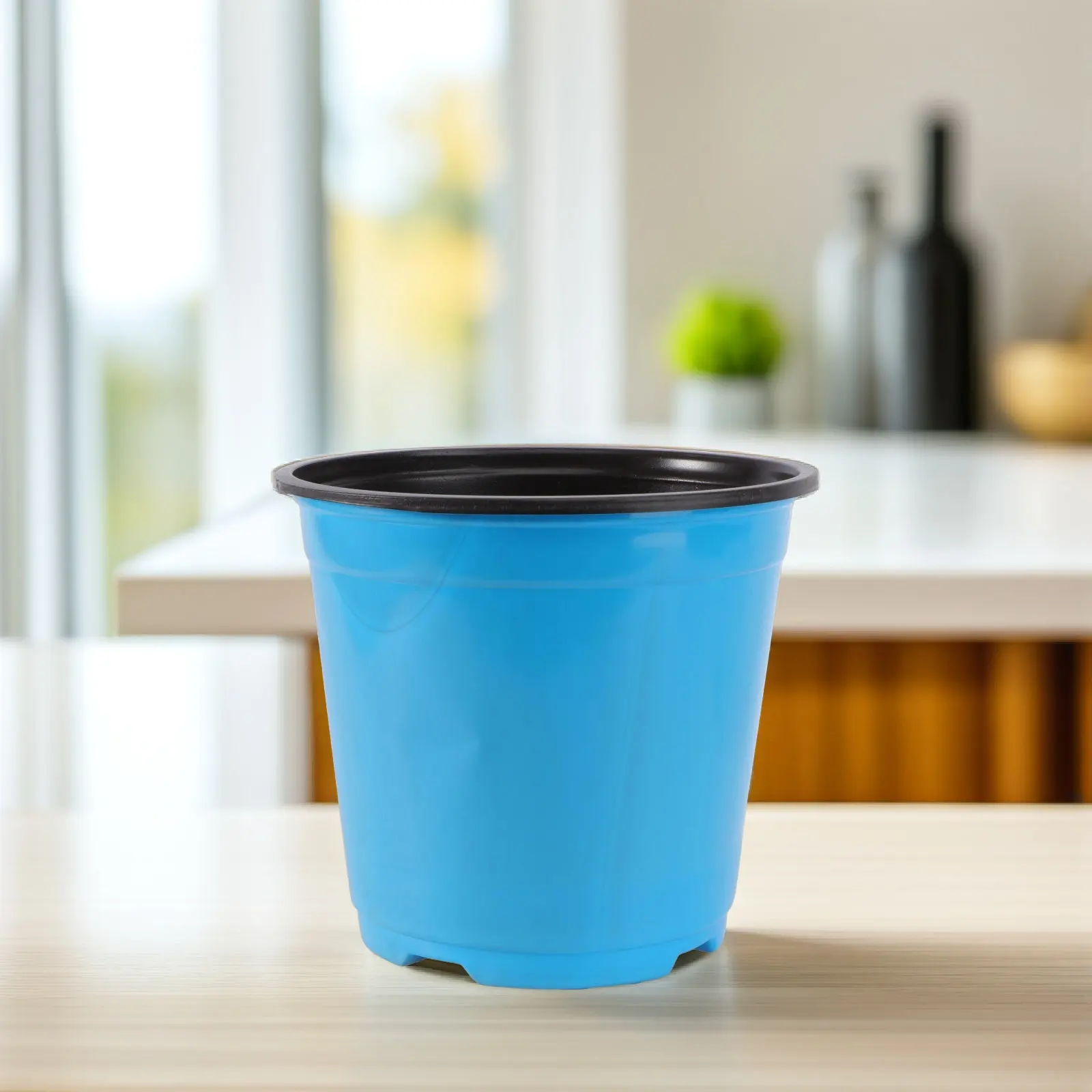 Eco Friendly Thick Plastic Flower Pot Round Large Garden Balcony Pot for Tree Rose Grass Planting Office Restaurant Decor 5