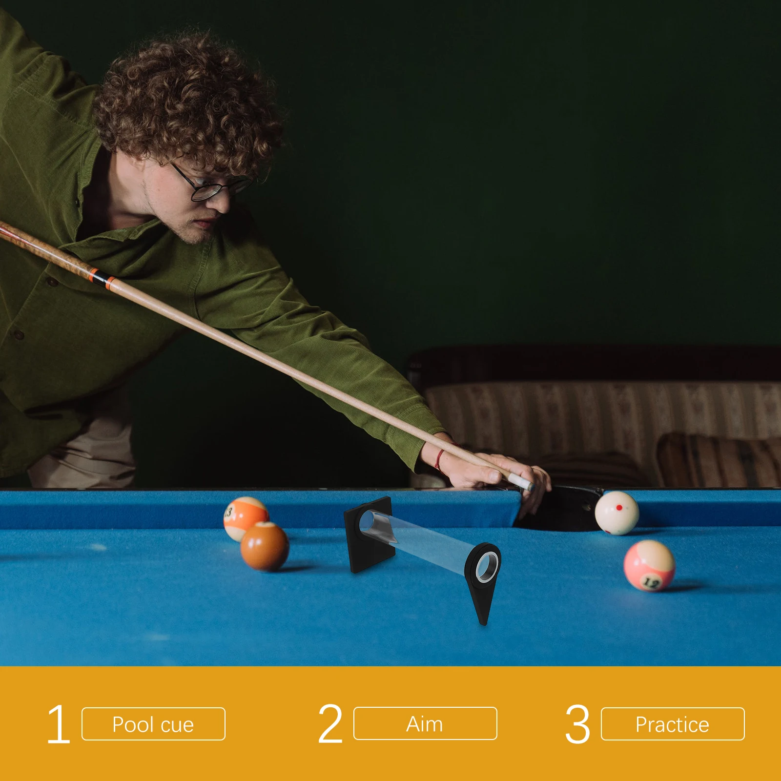 

Adjustable Billiard Aim Trainer for Perfect Shot Practice Improve Accuracy and Strategy with Easy Setup Training Aid