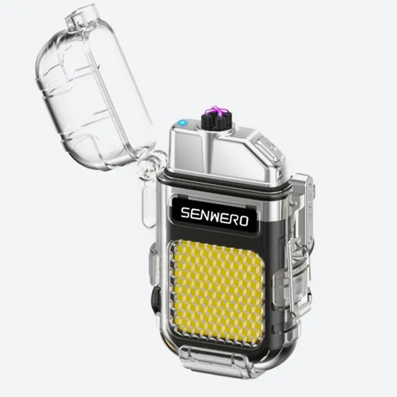 USB Rechargeable Lighters COB Electric Torch Transparent Waterproof Lighter Outdoor Camping Windproof Lighter