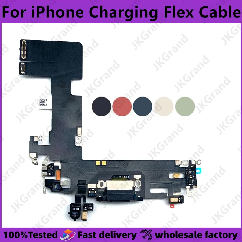 Charging Flex Cable For iPhone 13 Phone Charger USB Port Dock Connector Microphone Socket Headphone Plug small board With ic