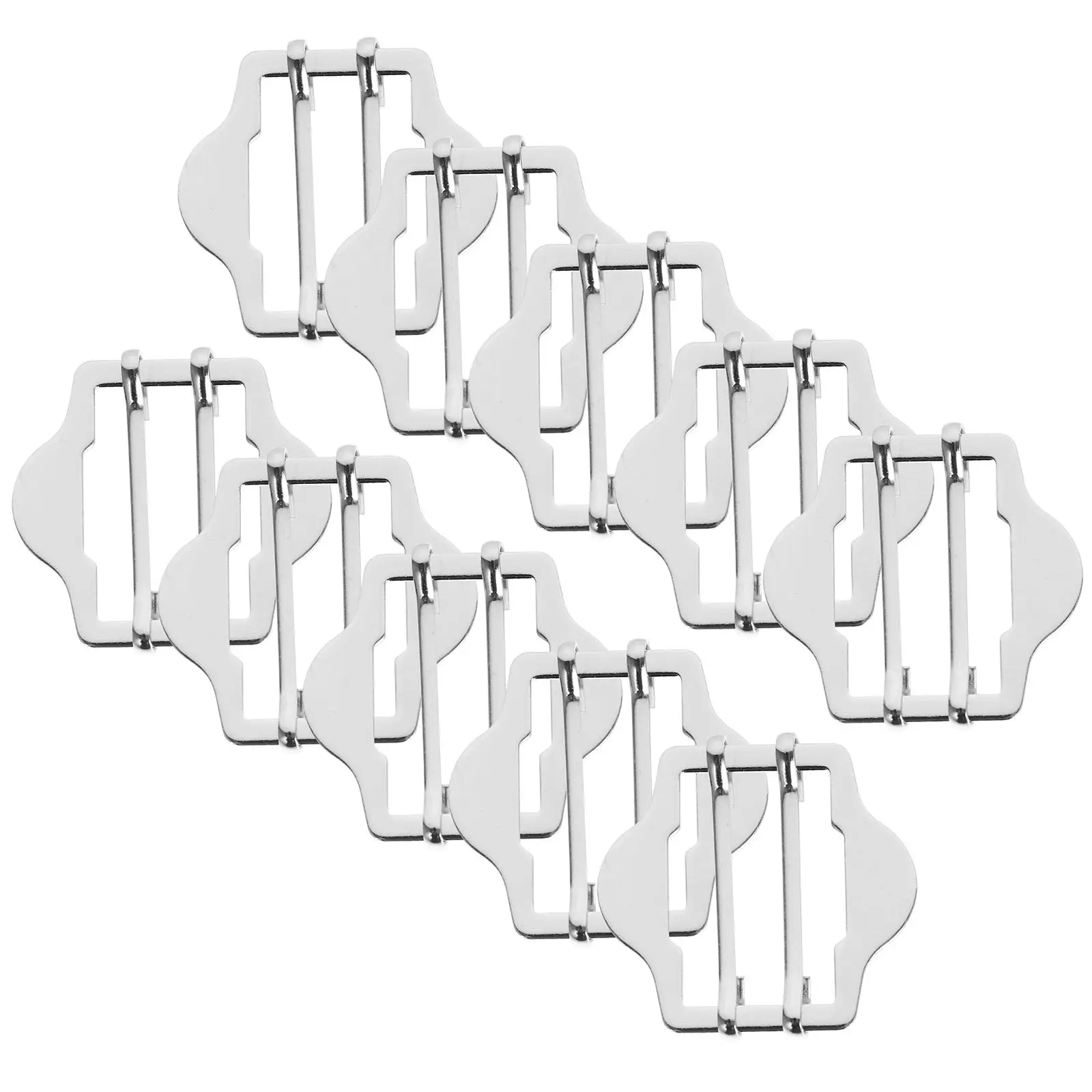 

10pcs White Buckle Adjustable Vest Belt Buckles Suit Vest Buckles for Suit Waistcoat Metal Clothing Decor Accessories