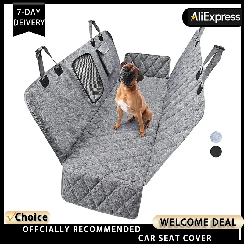 Dog Seat Cover for Back Seat Cover Waterproof Dog Car Seat Covers with Mesh Window Scratch Prevent Antinslip Dog Car Hammock