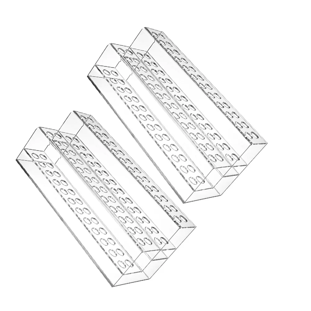 

2pcs Clear Pen Storage Box Transparent Plastic Pen Holder Stand For Desk Organizer Ballpoint Pencil Brush Rack Stationery Holder