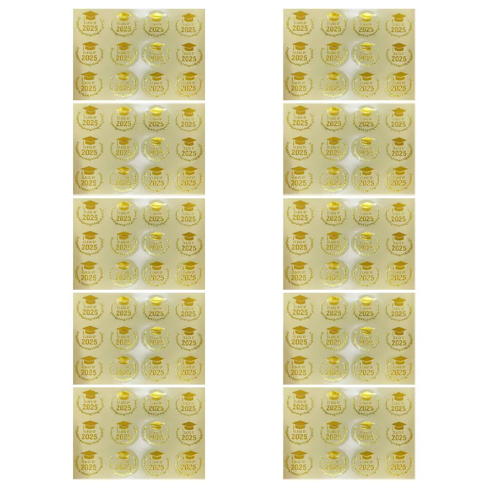 10Pcs Gold Foil Gra… - image