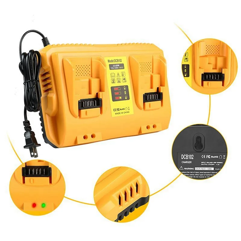 

A55F-DCB102 Battery Charger Replacement For 12V/20V Max Rapid Battery Charger US Plug