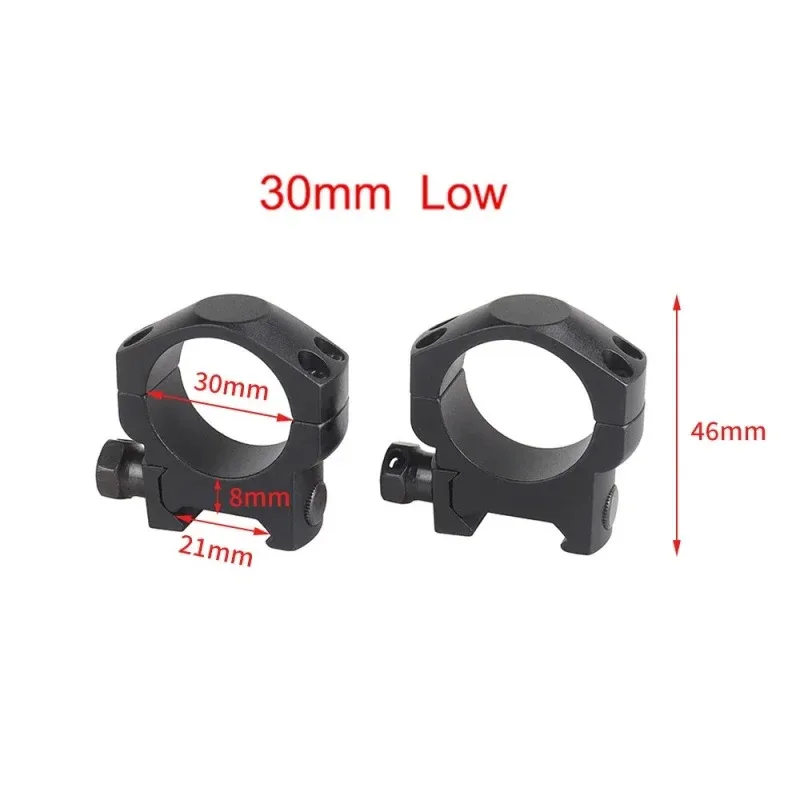 Tactische 30mm Diameter Scope Mount Ringen Basis Voor Zaklamp Fit 21mm Rail Hoge/Med/Lage speelgoed Decoratie Accessoire - imagen 4