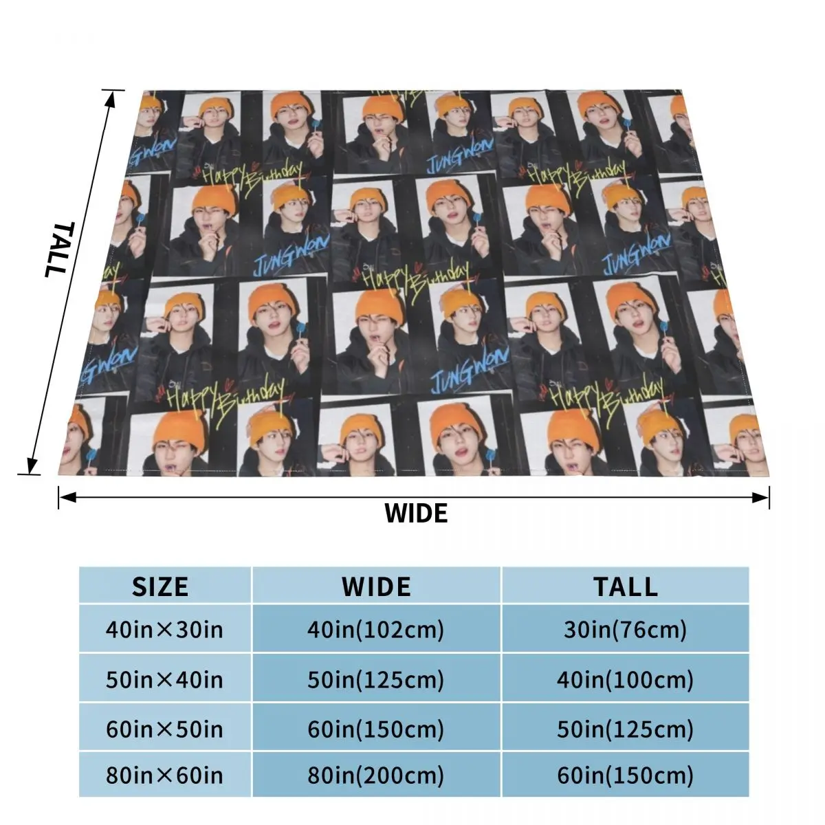 JUNGWON birthday (KPOP) Throw Blanket Multi-Purpose Custom Blankets