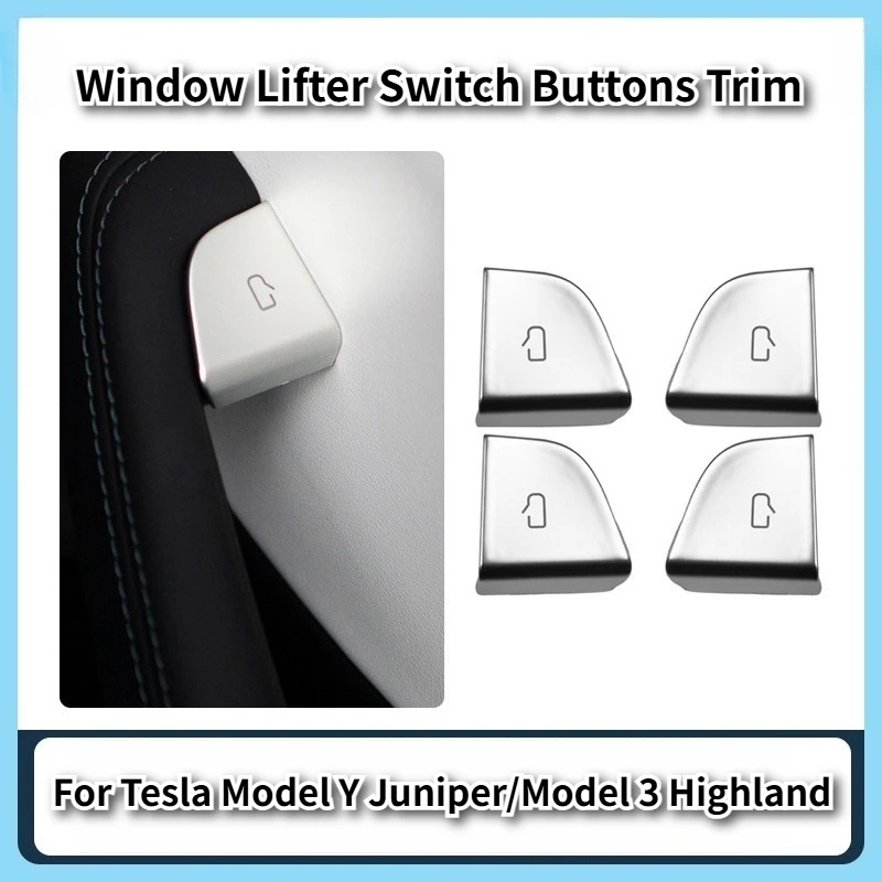 Protetor de Botão de Abertura da Fechadura da Porta TESY para Tesla Novo Modelo YL Y Juniper Launch Model 3 Highland
