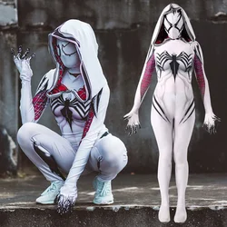 Venom Gwen Stacy Costume Cosplay 3D Stampato Spandex Zentai Abiti Halloween disfraces para Tuta Zentai Costume Cosplay Gwen