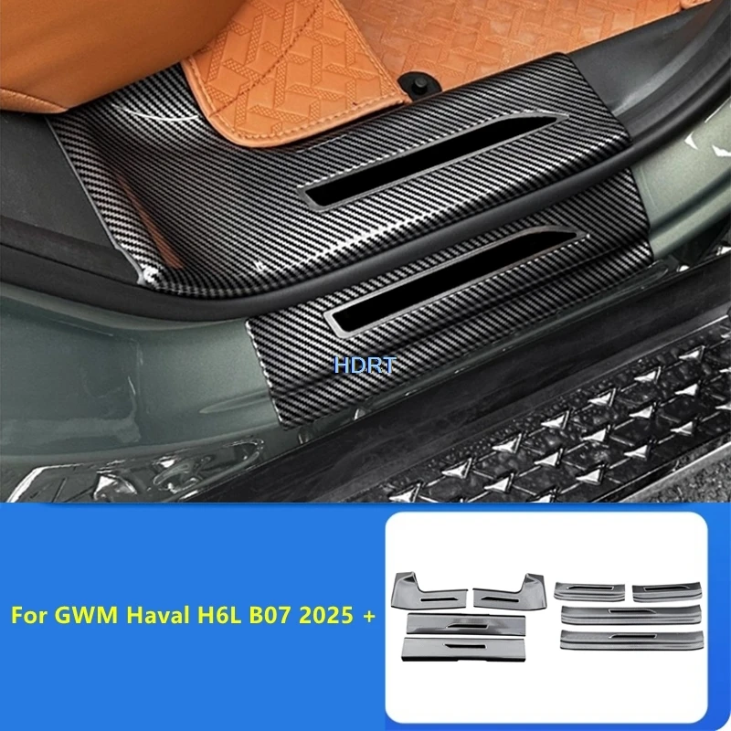 

Для GWM Haval H6L B07 2025 + Стайлинг автомобиля, порог, накладка на порог, педаль, задняя защита багажника, аксессуары для багажника